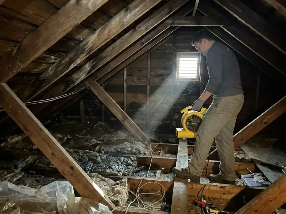 attic-water-damage-drying-proc-007 — frequently asked questions, Emergency Water Extraction & 24/7 Flood Response in Bunker…